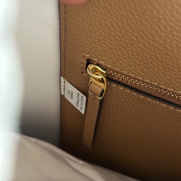 NWT AUTH NEW Tory Burch Women's McGraw Pebbled Leather Tote Bag In Tiramisu - Picture 7 of 10